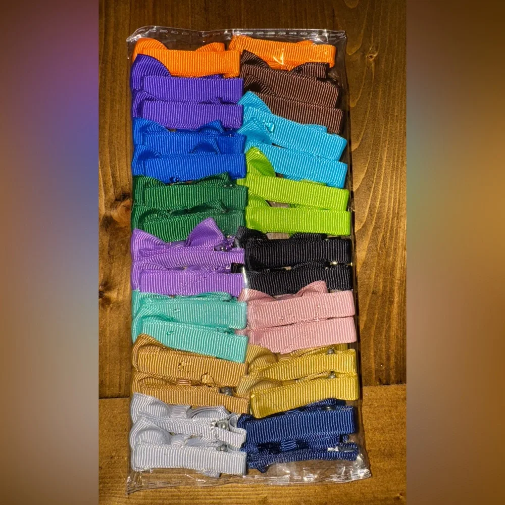 Set of Mini Hair Bow Clips – Assorted Colors (Large Bundle)
